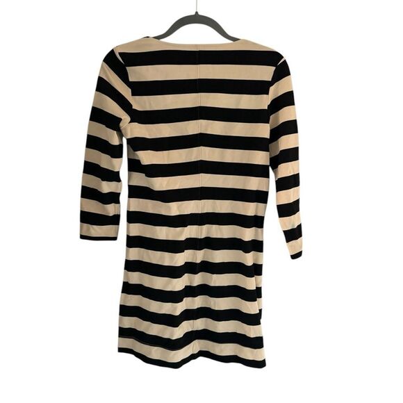 Theory Size Small Striped Off White and Black Dress Great Condition Non Smoking - Picture 2 of 13